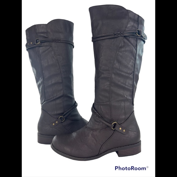 Journey Collection Harley Women's Knee-High Boots - Picture 5 of 8